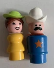 Vtg Fisher Price Little People Western 934 Town Marshall Dillon And Miss Kitty