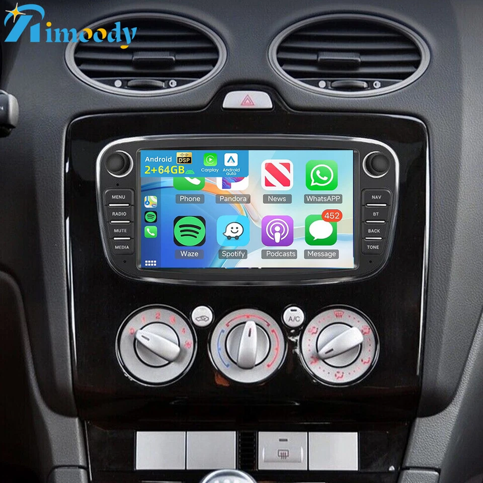 Für Ford Focus MK2 MK II 2008-2011 Android 15 Autoradio Carplay GPS Navi 2+64GB - Bild 1 von 4