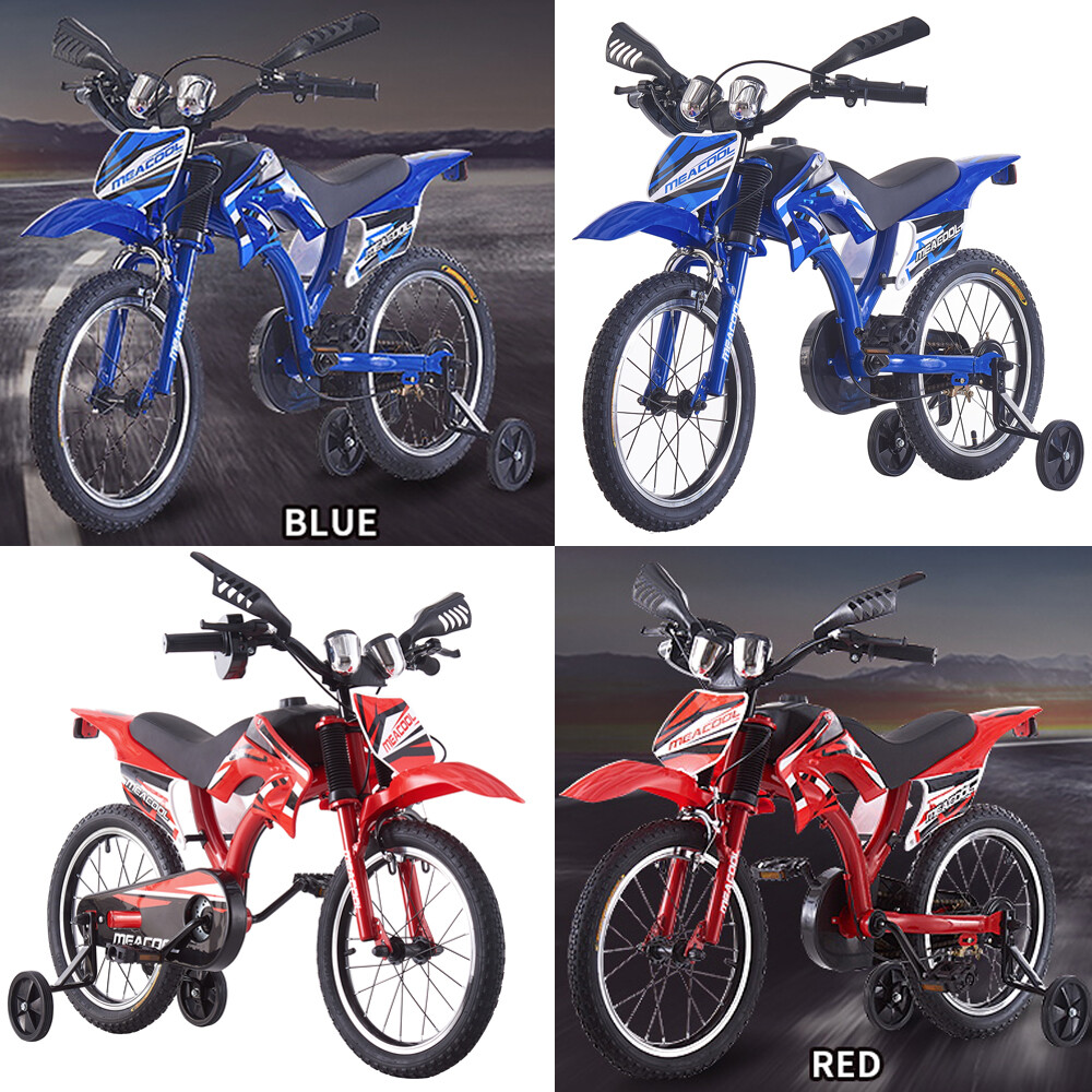 16 /18 inch Kids Moto Bike Boys Girls Bicycle Cycling With Removable  Stabilisers