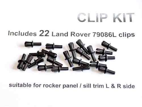22 NEW ROCKER TRIM CLIPS Land Rover Discovery Range Classic RRC DOOR ...