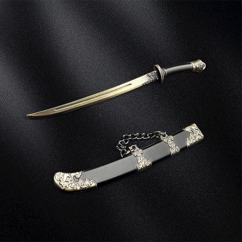 Mini Sword Sheath Ancient Sword Zinc Alloy Sword Weapon Model Keychain