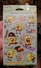 3 Pack Spongebob Squarepants Sticker Sheets 2002 Viacom, Nickelodeon