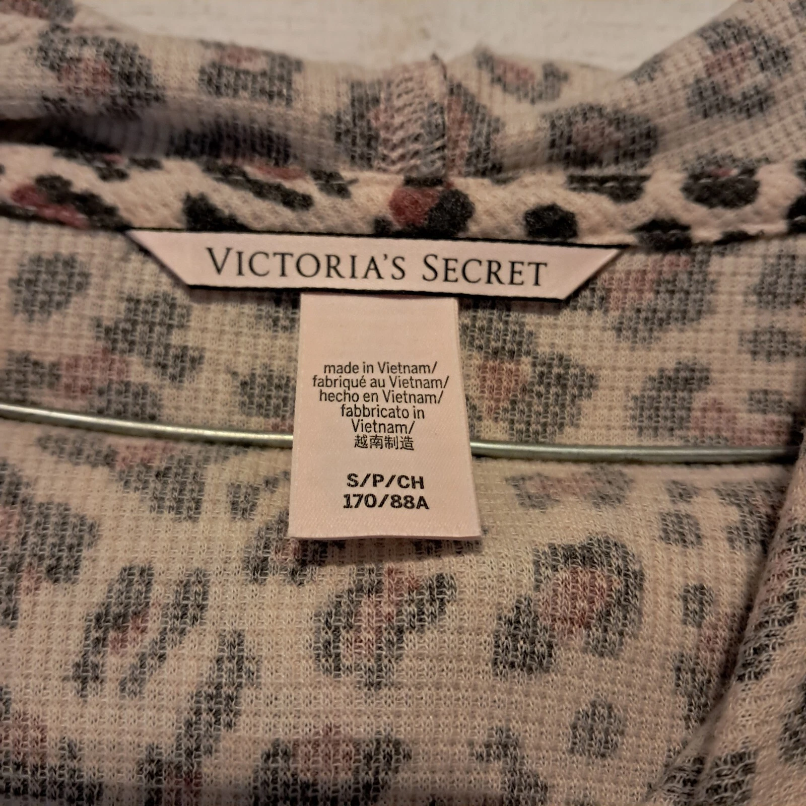 UNDERCOVER Maglione Victoria's Secret donna piccolo pullover felpa con cappuccio maglia a costine stampa leopardata