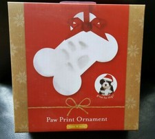 Paw Print Ornament Kit Dog Keepsake Memory DIY Clay Ribbon Christmas BRAND NEW
