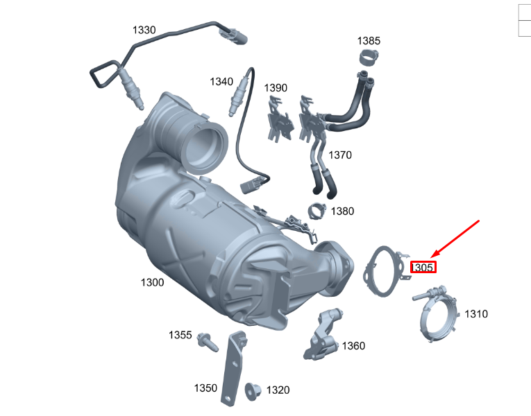 MERCEDES-BENZ CLA A CLASS REAR CATALYTIC CONVERTER GASKET 