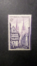 FRANCE 1954 VARIETE' ESSUYAGE timbre 979 QUIMPER neuf** VF MNH STAMP
