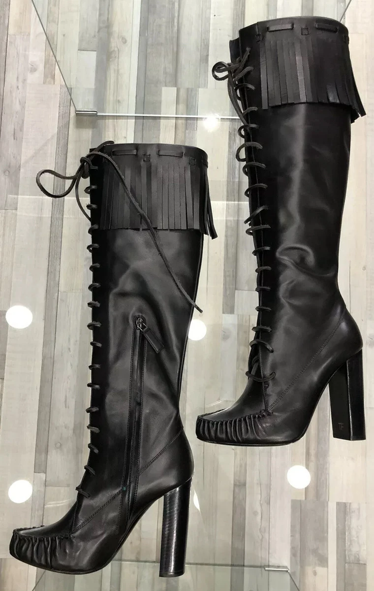 Tom Ford Black Boots Size IT 36 UK 3 US 5.5 6 Retail Price