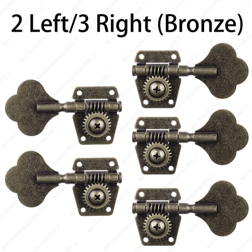 Relice Vintage Open Machine Heads 1:25 Ratio Gear Bass Tuning Key Pegs-Bronze - Picture 8 of 12