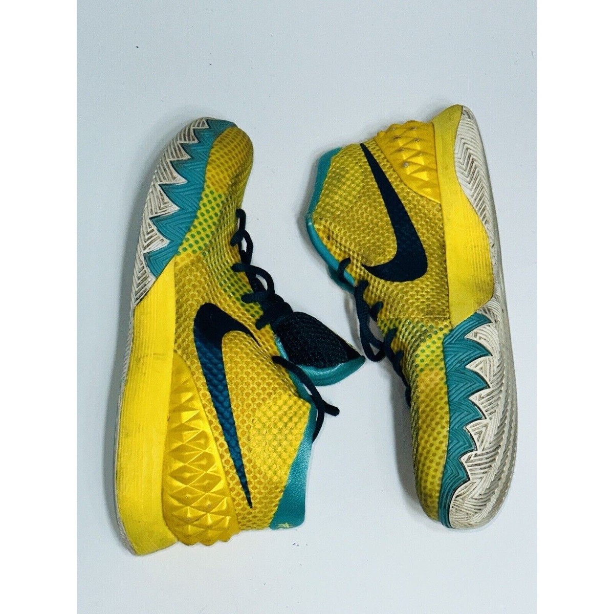 Nike Kyrie 1 Letterman Tour Yellow Teal University Gold  display picture 3