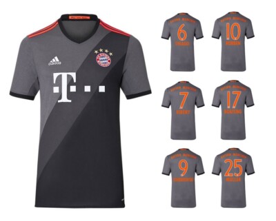 Trikot Kinder Adidas FC Bayern 2016-2017 Away I Auswärts FCB + Spielernummer