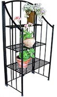 Folding Bakers Planter Rack Three Shelves Indoor Outdoor Use Home Decor Black on sale Folding Bakers Planter Rack Three Shelves Indoor Outdoor Use Home Decor Black on sale