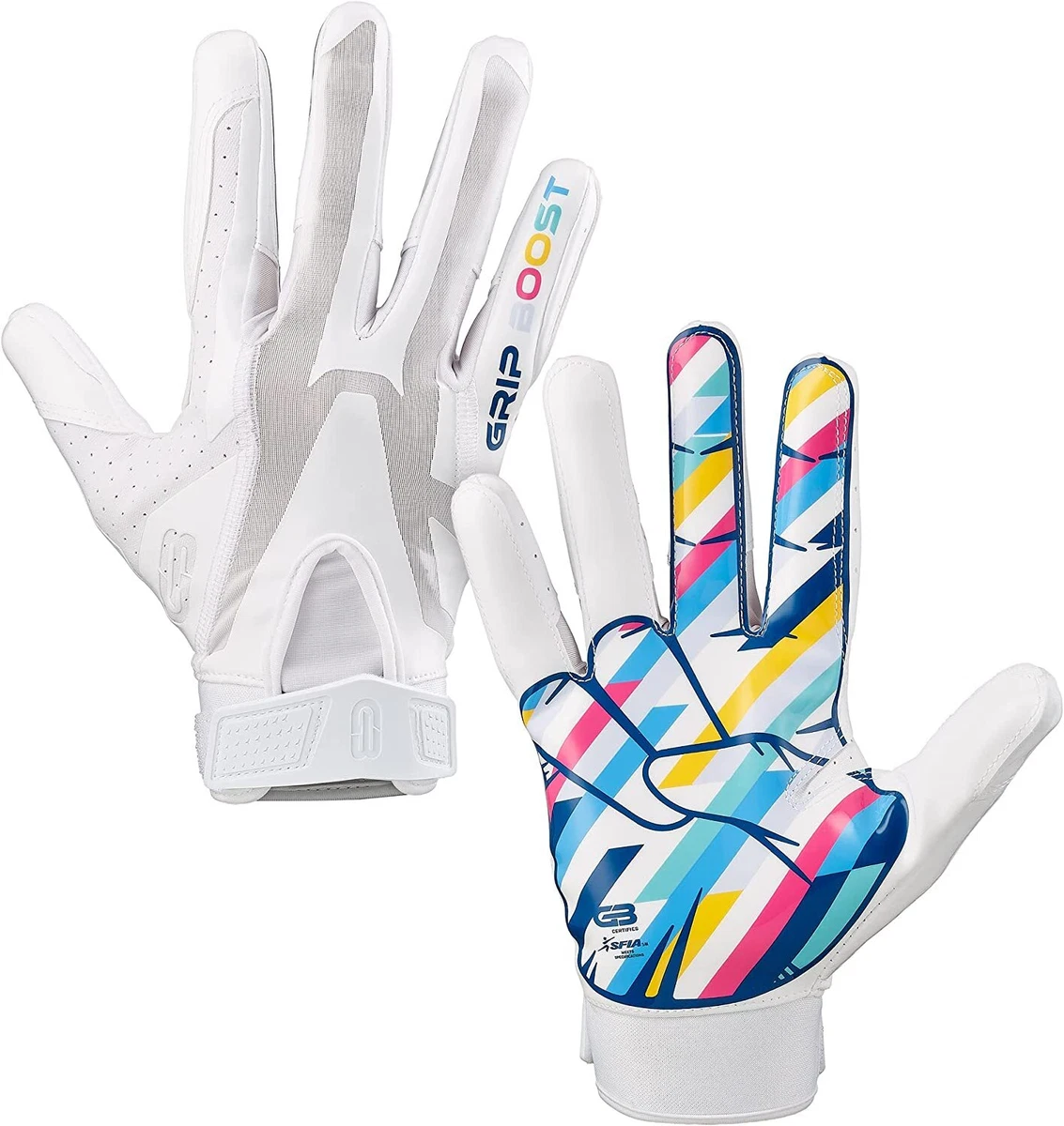 Catching on sale gloves football