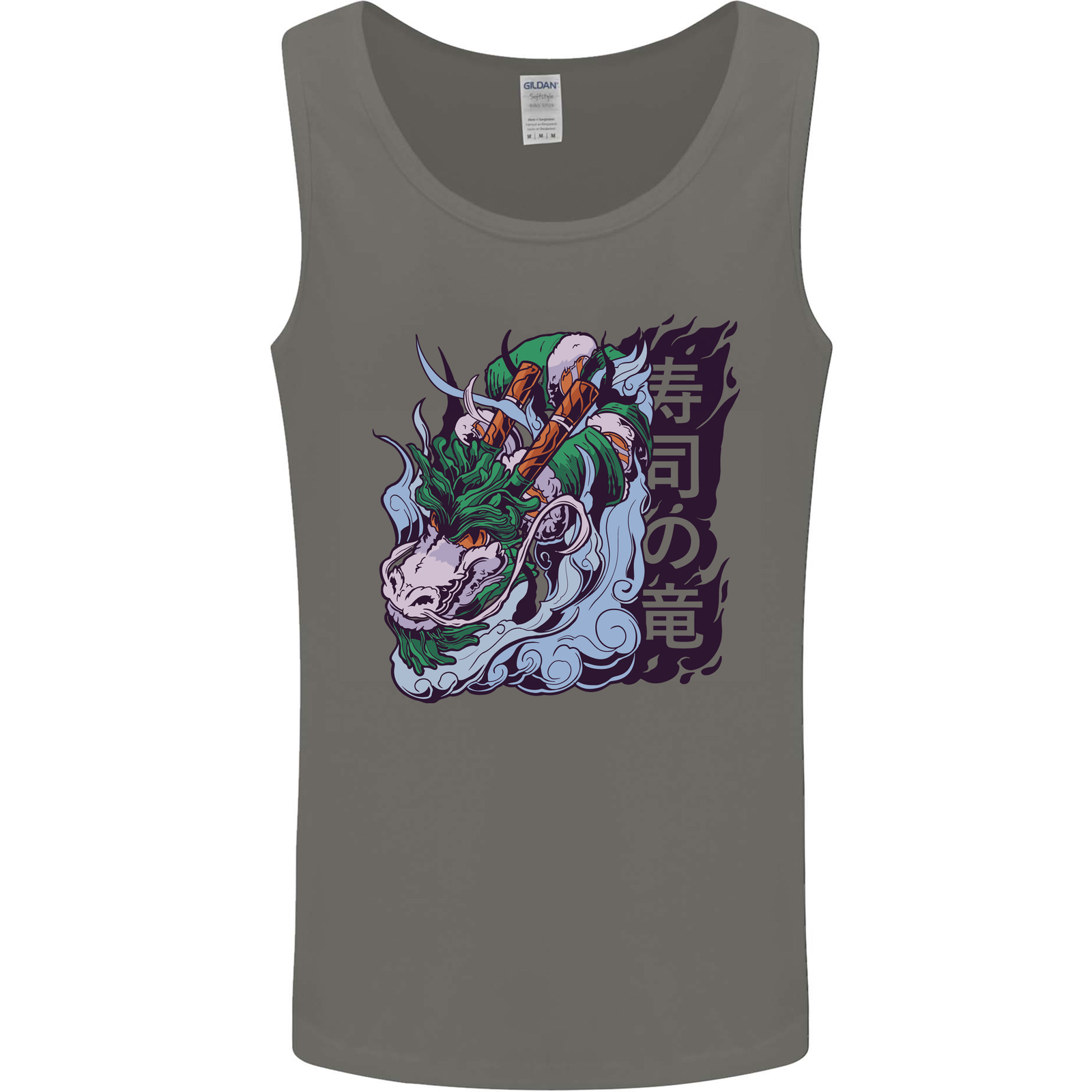 Sushi Dragon Mens Vest Tank Top