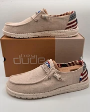 HEY DUDE WENDY OFF WHITE PATRIOTIC 121410184 US Women's  12  EU 43