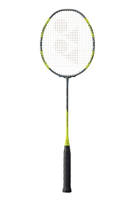 YONEX Arcsaber 7 Play Strung Graphite Badminton with Full Cover (Grey/Yellow)