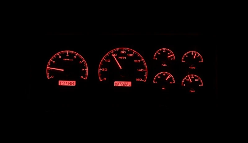 Dakota Digital 1995-98 Chevy camioneta de tamaño completo sistema de calibre analógico VHX-95C-PU-K-R Foto 3 de 4