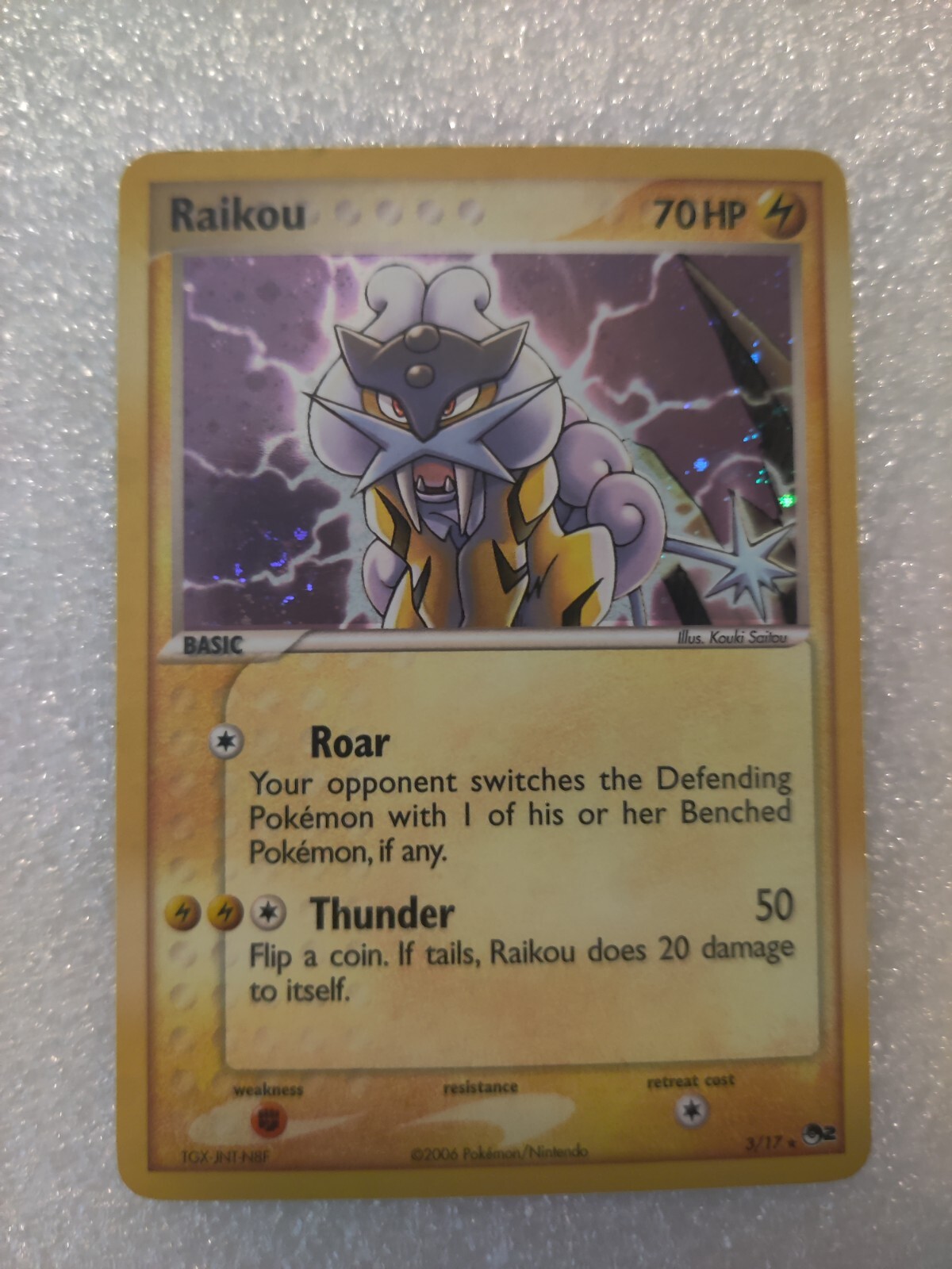 Raikou 3/17 Holo Promo Pokemon Trading Card Game Lightly Played