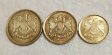 3 EGYPTIAN COINS  UNC 1973/1980