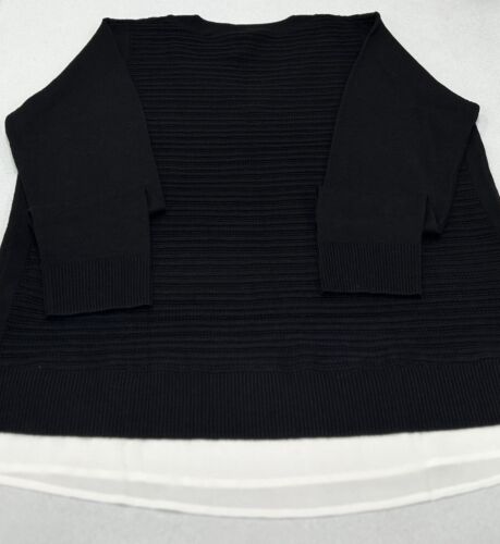 Hilary Radley Women's Long Sleeve V-Neck Sweater, Black, Size XL - Picture 4 of 4