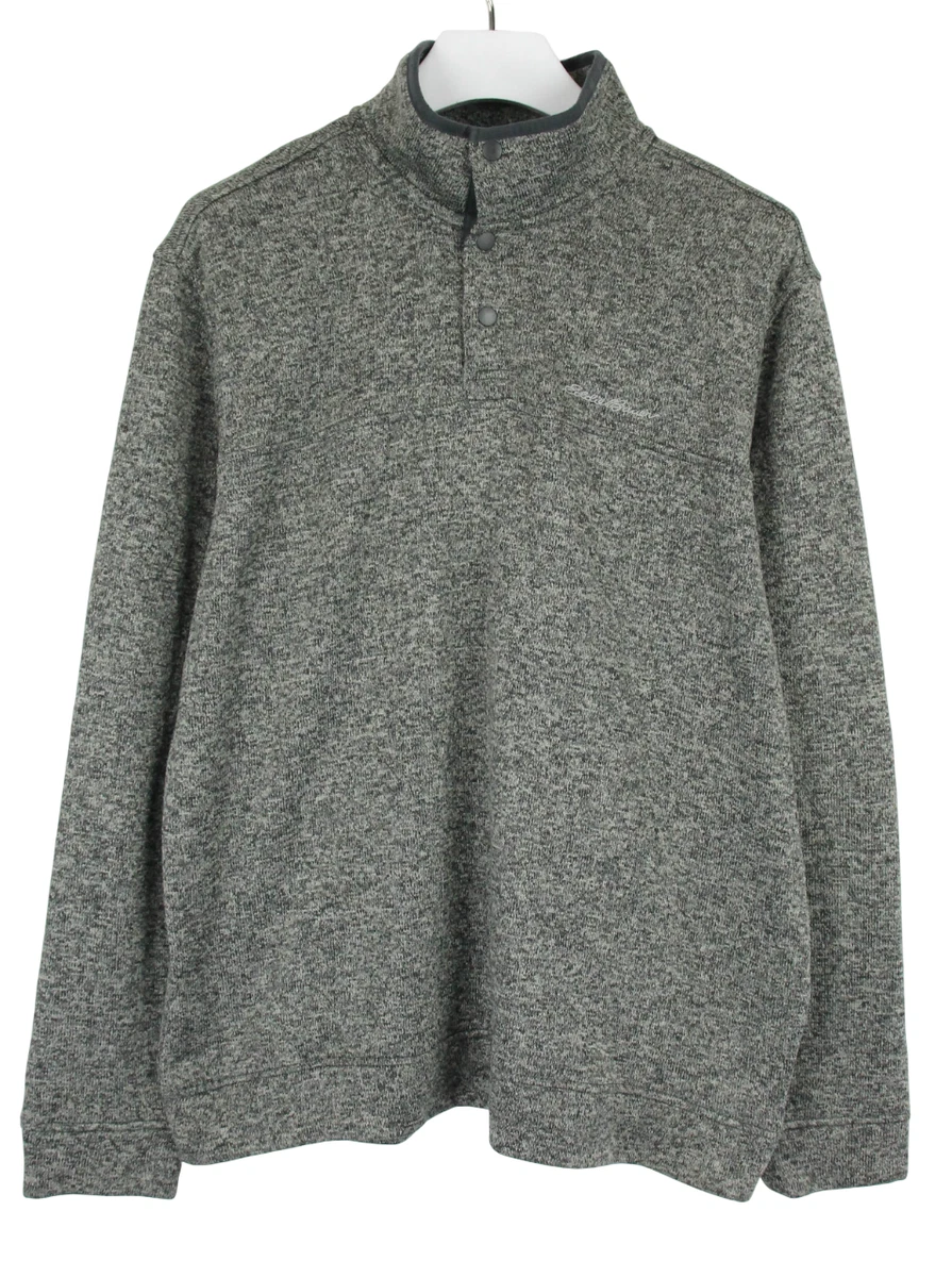 Pull Homme Eddie Bauer 1/4 Zip Noir à Rayures - Taille M - 100% Coton - Occasion Très Bon état