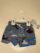 NWT Carter's Swim Trunks Shark Gray Size 3M FPS 50