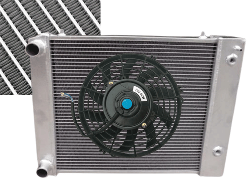 Radiador de aluminio de 3 filas para Land Rover Defender Discovery 300TDI 300 TDI BTP2275 - Imagen 10 de 11