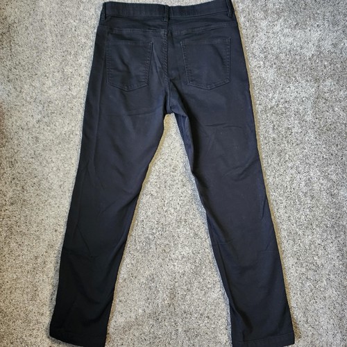 Perry Ellis Portfolio Pants Mens 34x32 Black Chino Slim Tapered Stretch - Picture 5 of 10