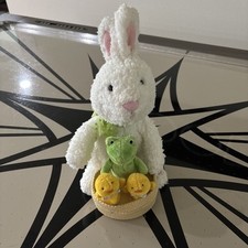 Easter Bunny Frog Chicks Animated Sound AT THE HOP Hallmark Spring Quartet Plush