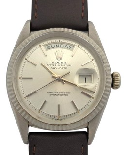 Vintage Rolex 18k White Gold 1803 Day Date Running Mens Wrist Watch