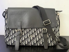 DIOR Kids Messenger Bag Smooth Calfskin Black Dior Oblique Jacquard (Read)