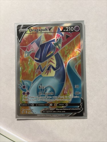 ****Pokemon Dragapult V Ultra Rare(Full Art) 183/192 Swsh02: Rebel Clash Holo***