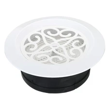6 Inch Round Air Vent Adjustable Grill Cover Louver Soffit Vent with Screen
