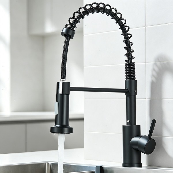 Weiβ KüChenarmatur 360° Wasserhahn KüChe Einhand Mischbatterie SpüLtischarmatur-image
