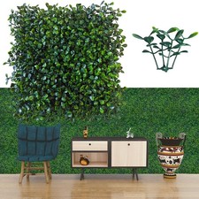 Artificial Grass Wall Panel Backdrop,10 X 10 in 24P 16.8 sqft UV-Anti Greene...