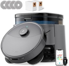 Saugroboter 20000Pa Staubsauger mit Wischfunktion&Absaug in einem Dock，Gebraucht
