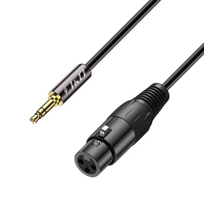 XLR Female to 1/8 inch TRS Male Balanced Microphone Cable 3 Feet