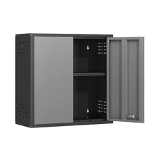 26''H Metal Wall Cabinet with Adjustable Shelf for Garage Storage Tool Cabinet