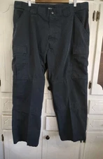 511 Tactical Pants Men 40x27 Navy Blue Ripstop Utility Double Knee Cargo Uniform