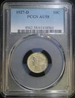 1927 D Mercury Silver Dime PCGS AU58 Better Date Coin Well Struck