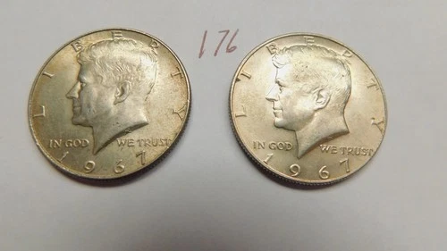 KENNEDY HALF DOLLAR,  1967-P,  1967-P ,  40% SILVER,  ---176