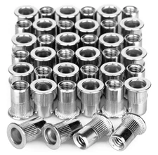 40PCS 1/4""-20 Rivet Nuts Stainless Steel Threaded Insert Nutserts
