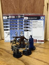 Star Wars Miniatures Lot - Republic Misc Squad gungan, jedi - 5 Figs/Cards
