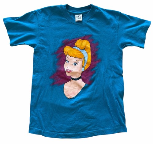 Vintage 90’s Disney Cinderella Graphic T-Shirt Single Stitch Youth Large Kids - Image 1