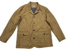 Duluth Trading Men's Casual Jacket Canvas Button Khaki