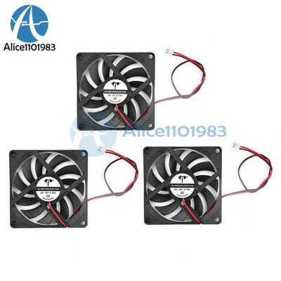 8010/8015/8020/8025 DC5/12/24V 2Wires 8CM Quiet Cooling Fan Computer Case Cooler