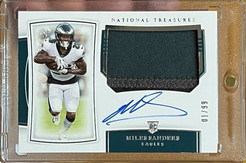 Miles Sanders [Patch Autograph] #180 2019 Panini National Treasures card