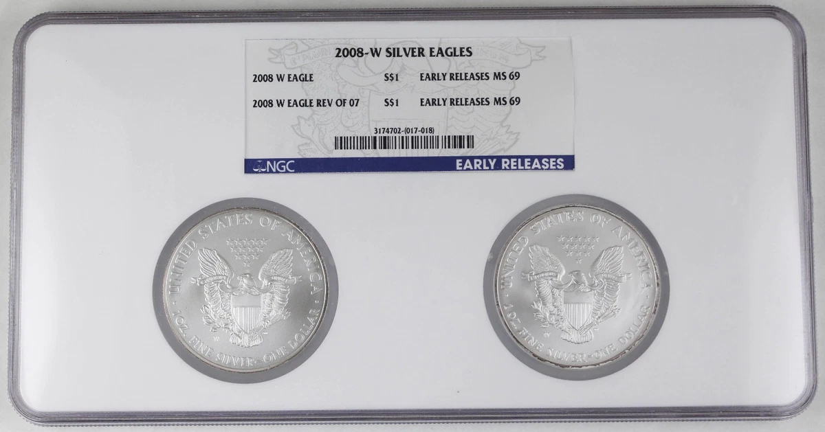 American Eagle MS 69 Graded 2008 Silver Bullion Coins for sale | eBay