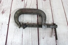 Vintage JH Williams & Co Deep Throat 4" C-Clamp No 404 Made in the USA (Inv#001)