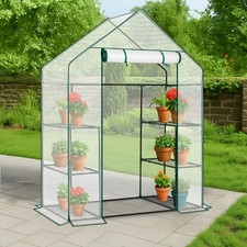 Mini Walk-in Greenhouse with PE Cover, Plant Gardening Green Houackyard