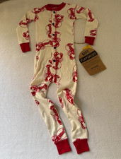 Lazy One Flapjacks Long Johns With Trap Door Toddler 3T Lobster LazyOne
